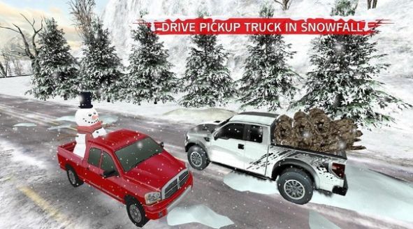 冬季雪卡车3D-游戏截图3